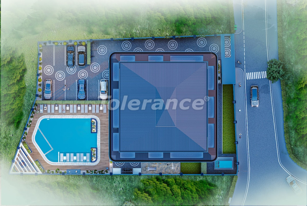 Квартира от застройщика в Центре, Аланья вид на море с бассейном в рассрочку: купить недвижимость в Турции - 107227