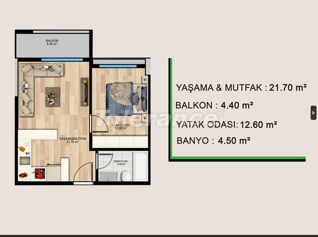 Квартира от застройщика в Эрдемли, Мерсин вид на море с бассейном в рассрочку: купить недвижимость в Турции - 106648