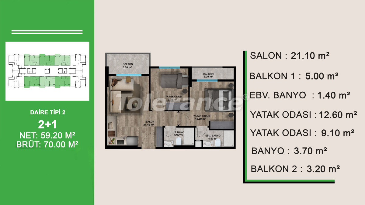 Квартира от застройщика в Эрдемли, Мерсин вид на море с бассейном в рассрочку: купить недвижимость в Турции - 82105
