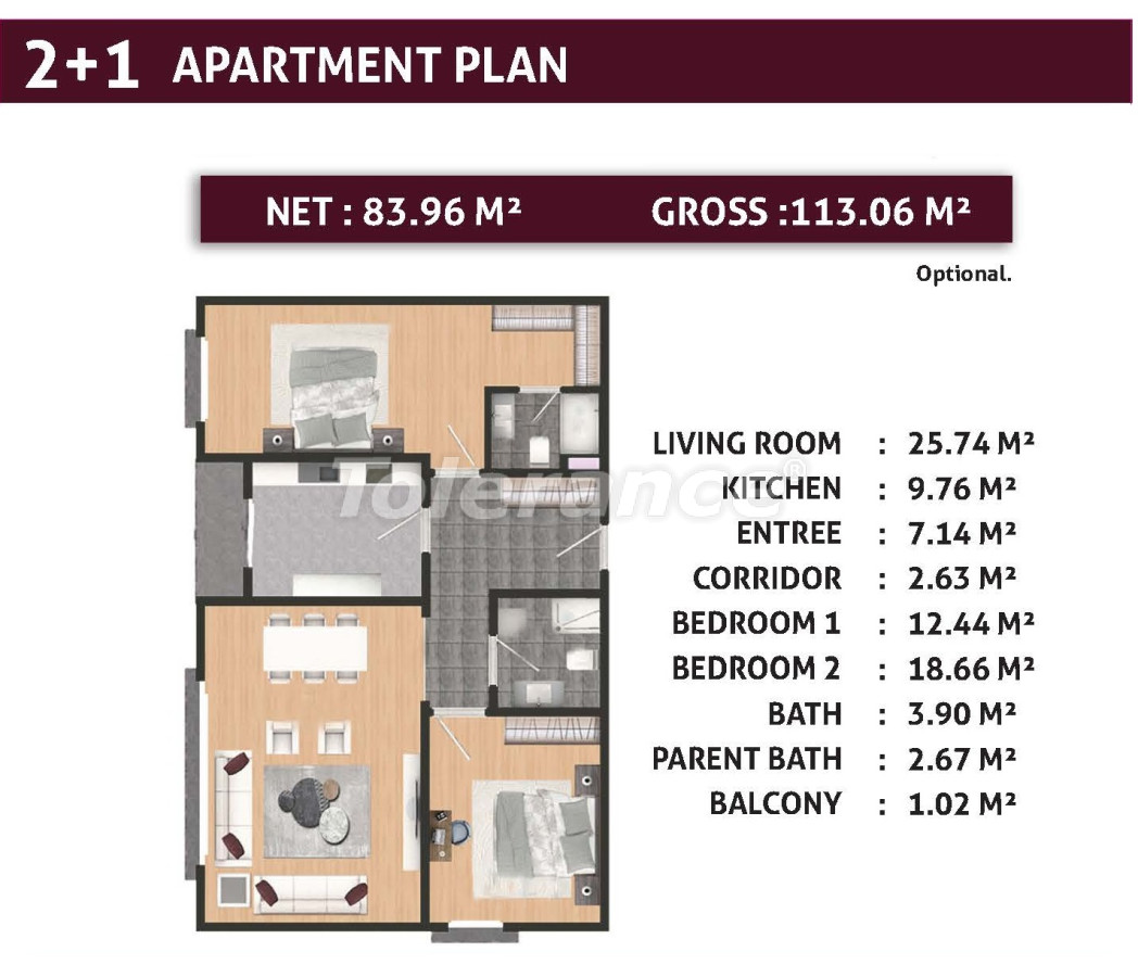 Квартира от застройщика в Эсеньюрт, Стамбул с бассейном в рассрочку: купить недвижимость в Турции - 133717