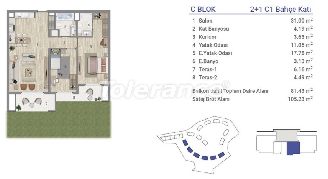 Квартира в Эйюп Султан, Стамбул с бассейном: купить недвижимость в Турции - 36272