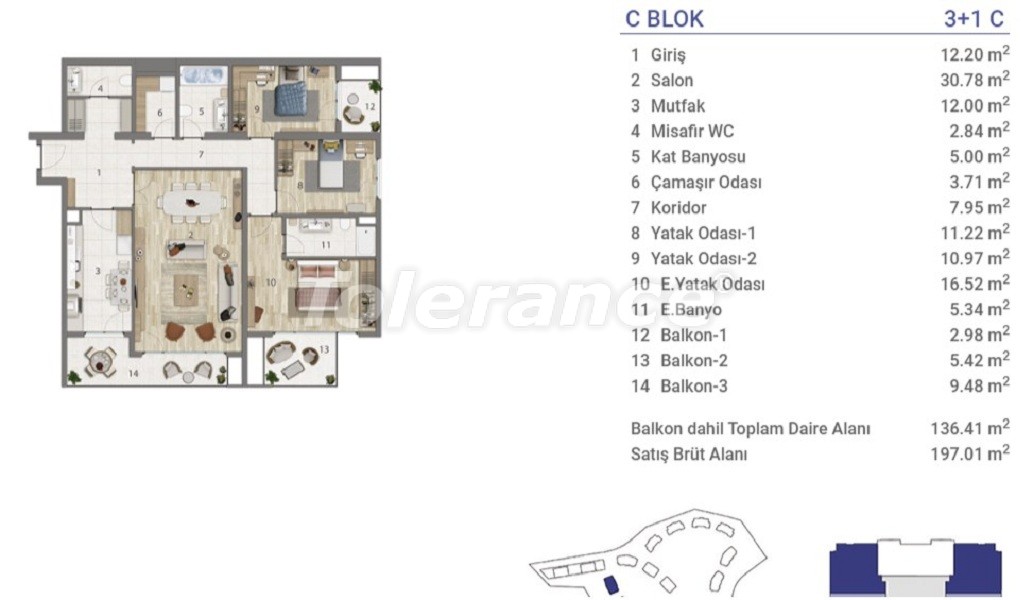 Квартира в Эйюп Султан, Стамбул с бассейном: купить недвижимость в Турции - 36275