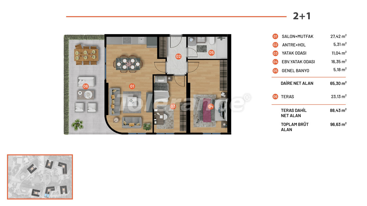 Квартира от застройщика в Эйюп Султан, Стамбул с бассейном: купить недвижимость в Турции - 132805