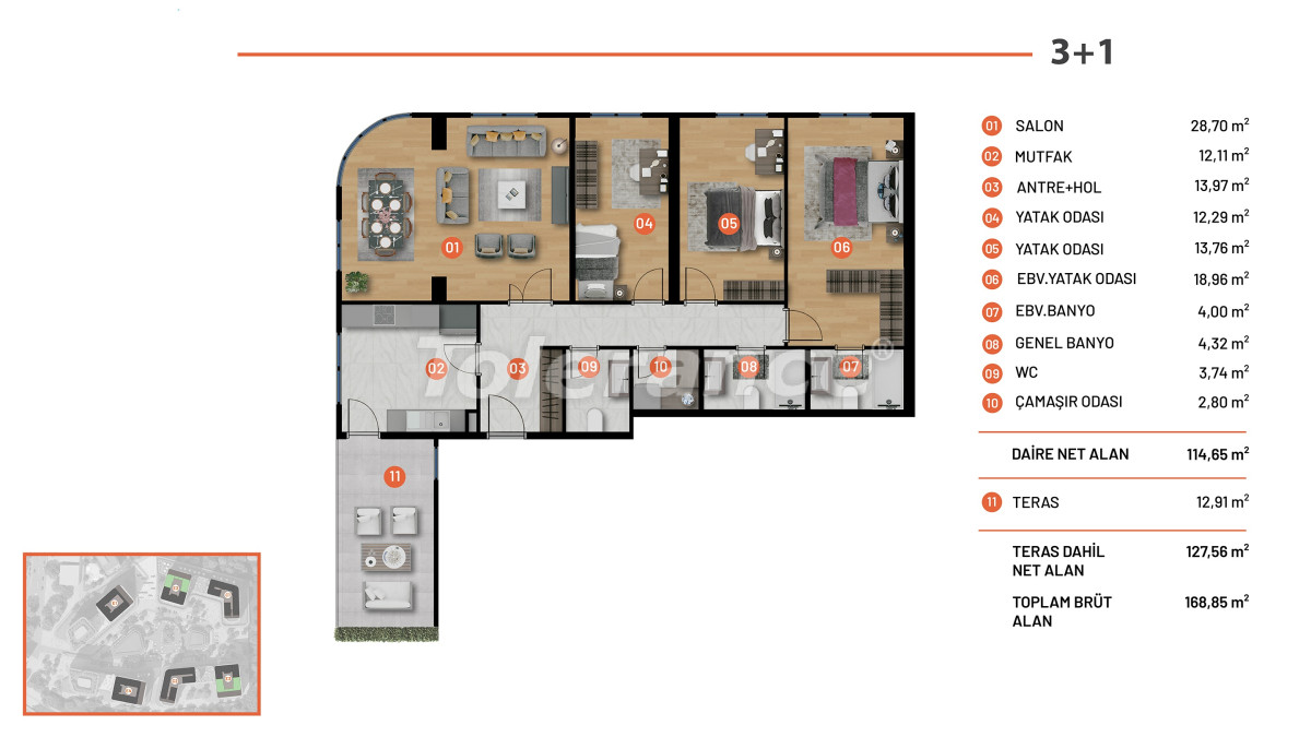 Квартира от застройщика в Эйюп Султан, Стамбул с бассейном: купить недвижимость в Турции - 132806