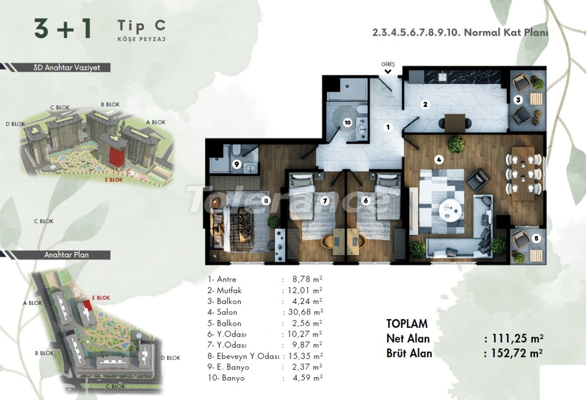 Квартира от застройщика в Эйюп Султан, Стамбул с бассейном: купить недвижимость в Турции - 132836