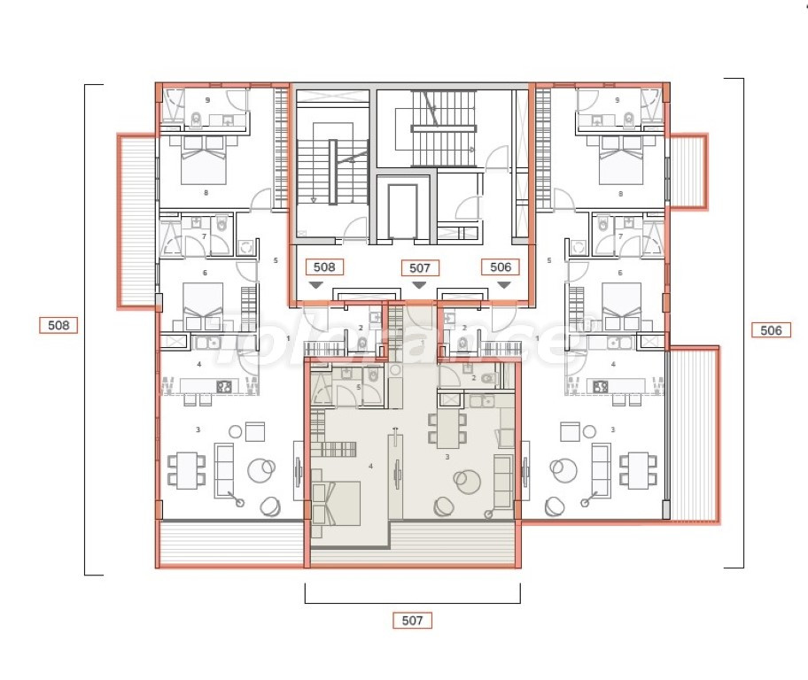 Квартира от застройщика в Стамбуле вид на море: купить недвижимость в Турции - 132035