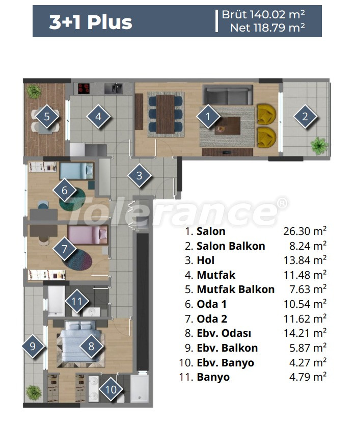 Квартира от застройщика в Измире с бассейном: купить недвижимость в Турции - 83365