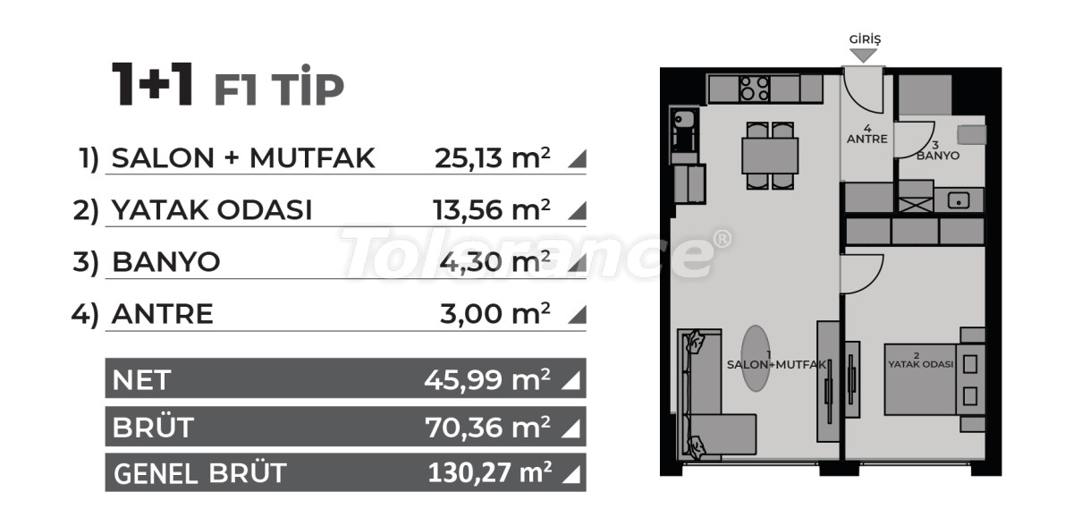 Квартира от застройщика в Кадыкёе, Стамбул с бассейном в рассрочку: купить недвижимость в Турции - 69005