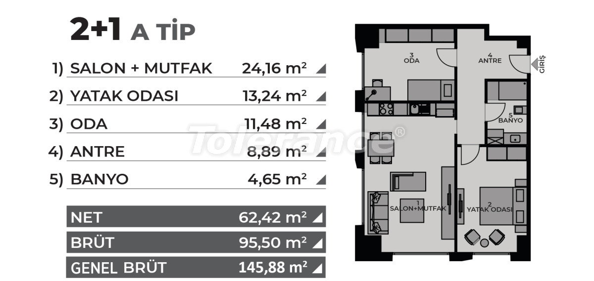 Квартира от застройщика в Кадыкёе, Стамбул с бассейном в рассрочку: купить недвижимость в Турции - 69006