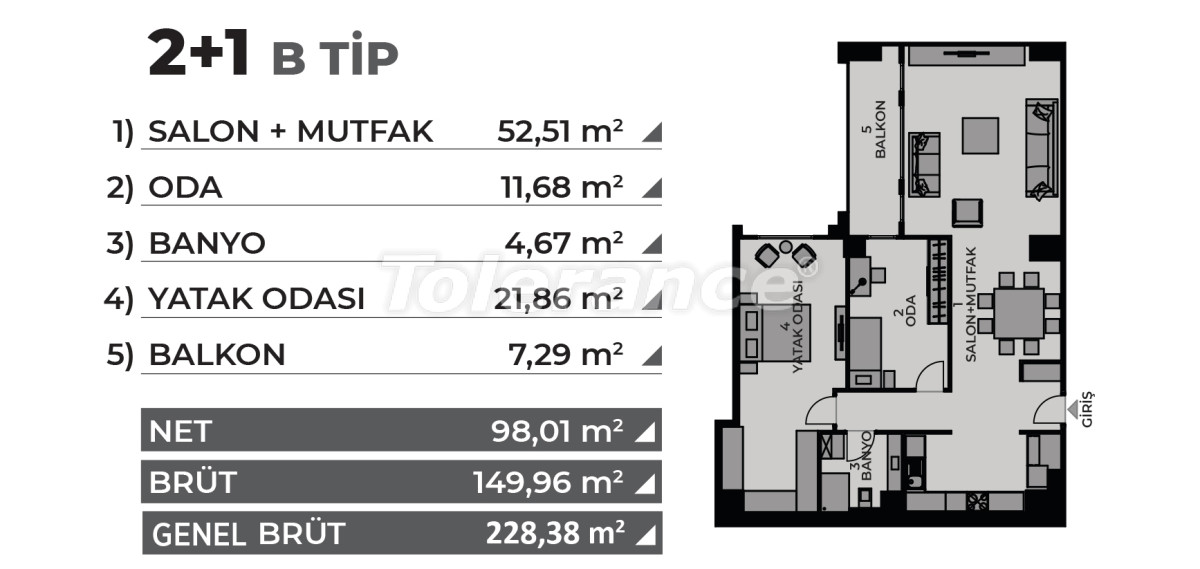 Квартира от застройщика в Кадыкёе, Стамбул с бассейном в рассрочку: купить недвижимость в Турции - 69007