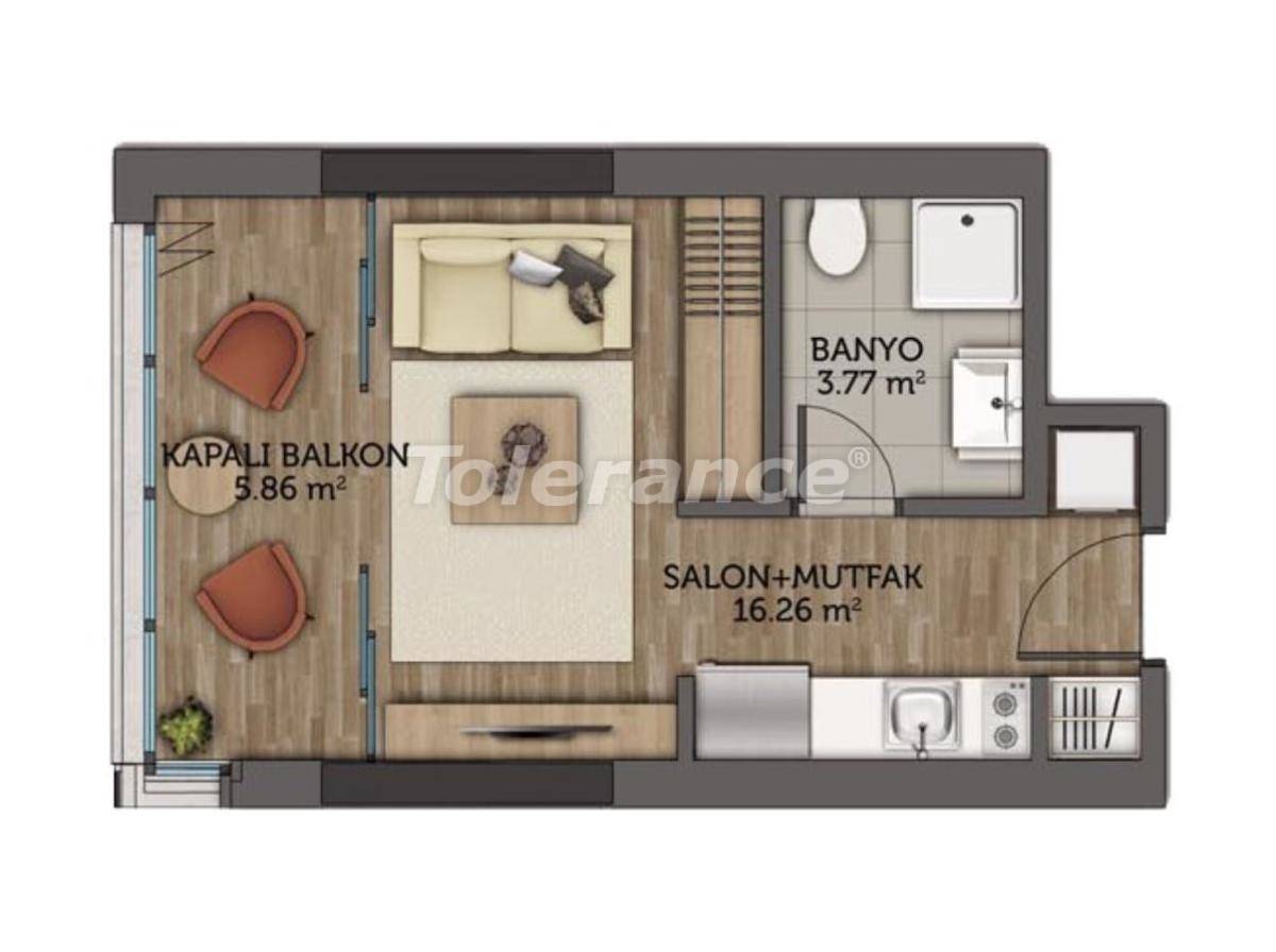 Квартира от застройщика в Кягытхане, Стамбул с бассейном: купить недвижимость в Турции - 23129