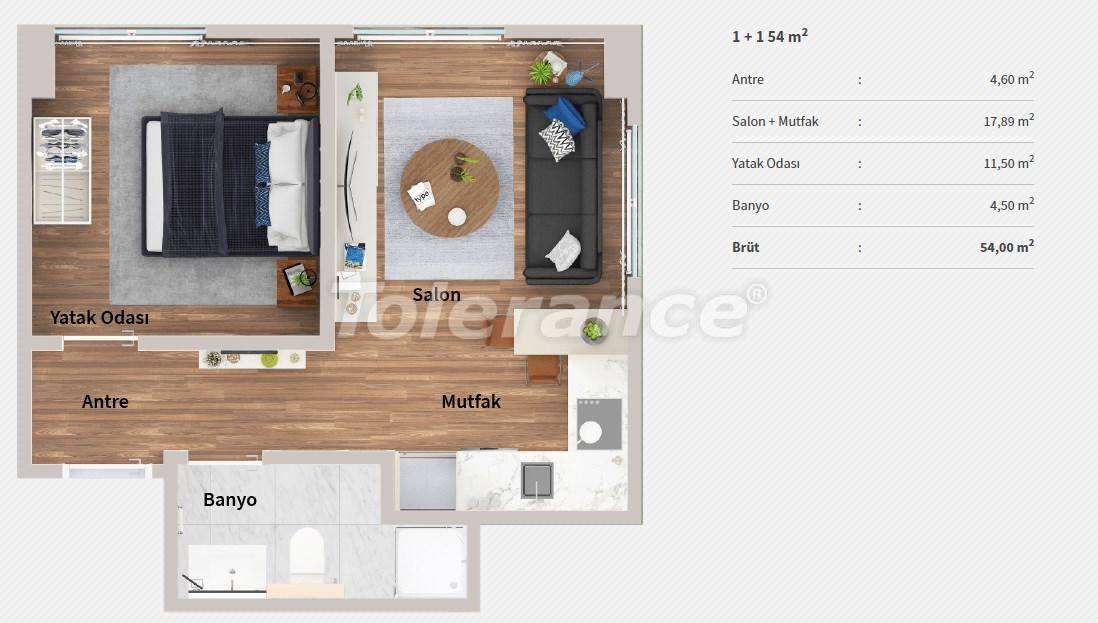 Квартира от застройщика в Кягытхане, Стамбул с бассейном: купить недвижимость в Турции - 27063