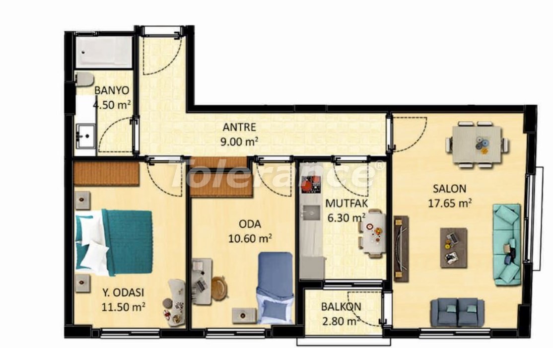 Квартира от застройщика в Каршияка, Измир: купить недвижимость в Турции - 27519