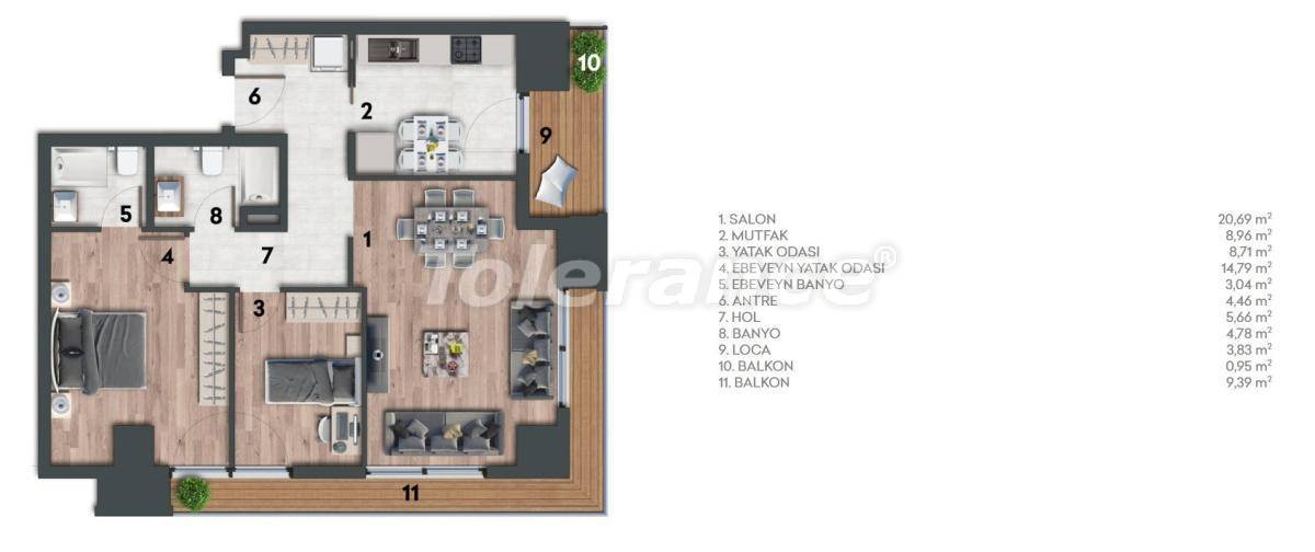 Квартира в Картал, Стамбул с бассейном: купить недвижимость в Турции - 26978