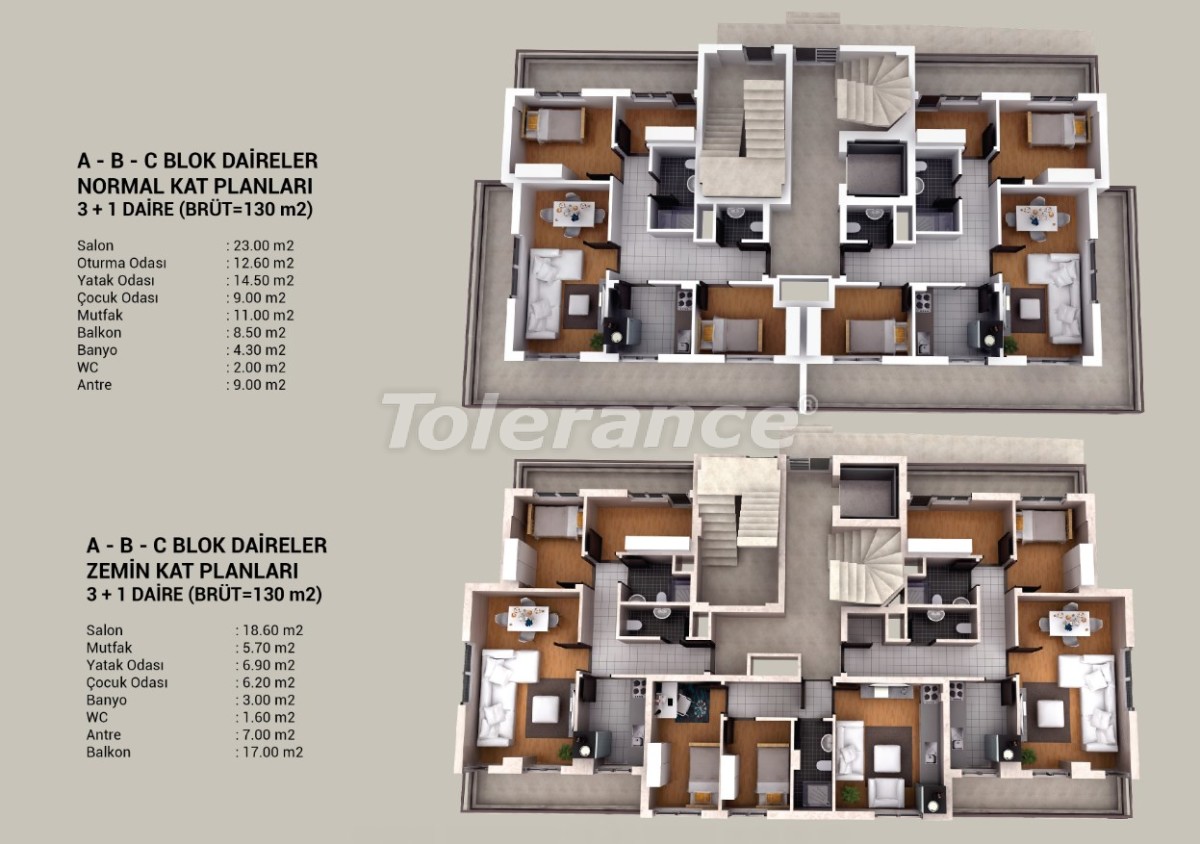 Квартира от застройщика в Кепез, Анталия с бассейном: купить недвижимость в Турции - 20811