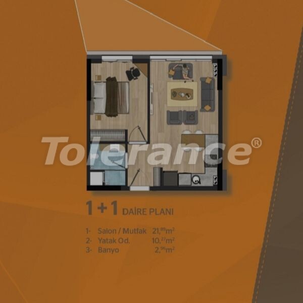 Квартира в Кепез, Анталия с бассейном: купить недвижимость в Турции - 59642