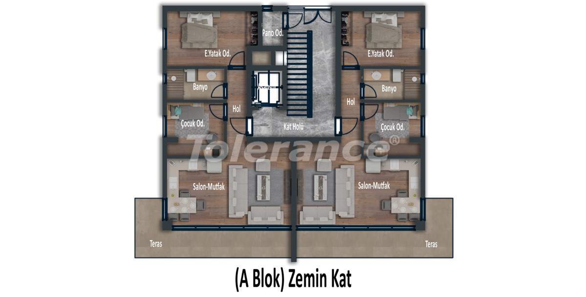 Квартира от застройщика в Коньяалты, Анталия с бассейном: купить недвижимость в Турции - 12024