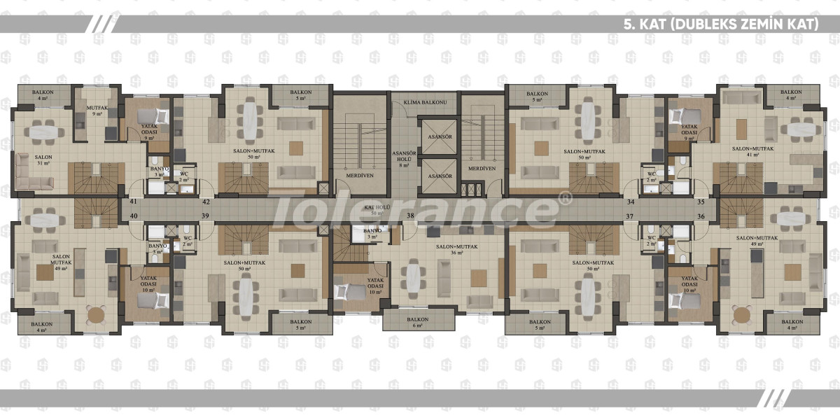 Квартира от застройщика в Коньяалты, Анталия с бассейном в рассрочку: купить недвижимость в Турции - 133012