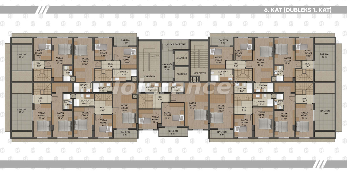 Квартира от застройщика в Коньяалты, Анталия с бассейном в рассрочку: купить недвижимость в Турции - 133013