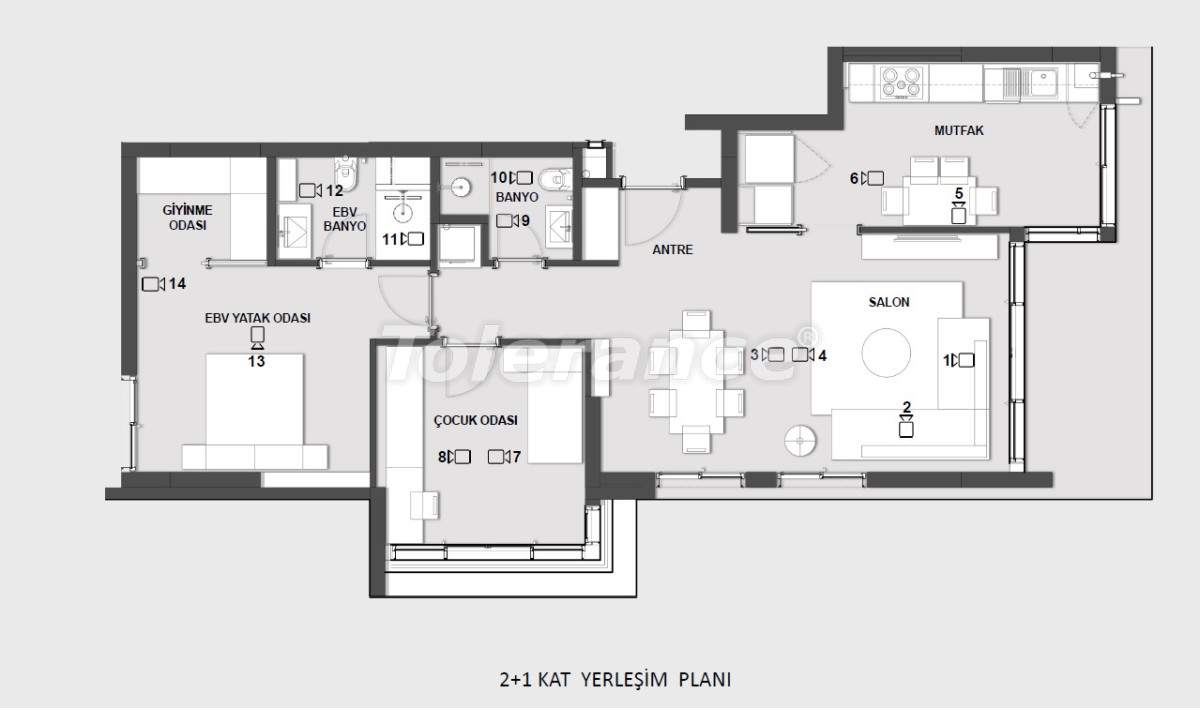 Квартира от застройщика в Коньяалты, Анталия с бассейном в рассрочку: купить недвижимость в Турции - 133691