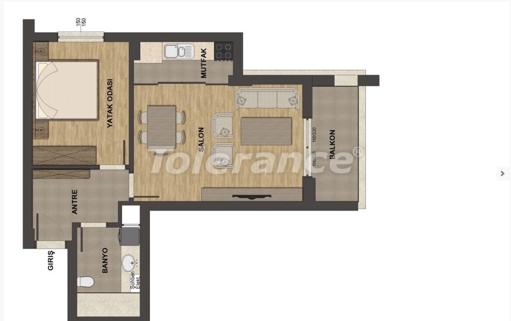 Квартира от застройщика в Коньяалты, Анталия с бассейном: купить недвижимость в Турции - 13658