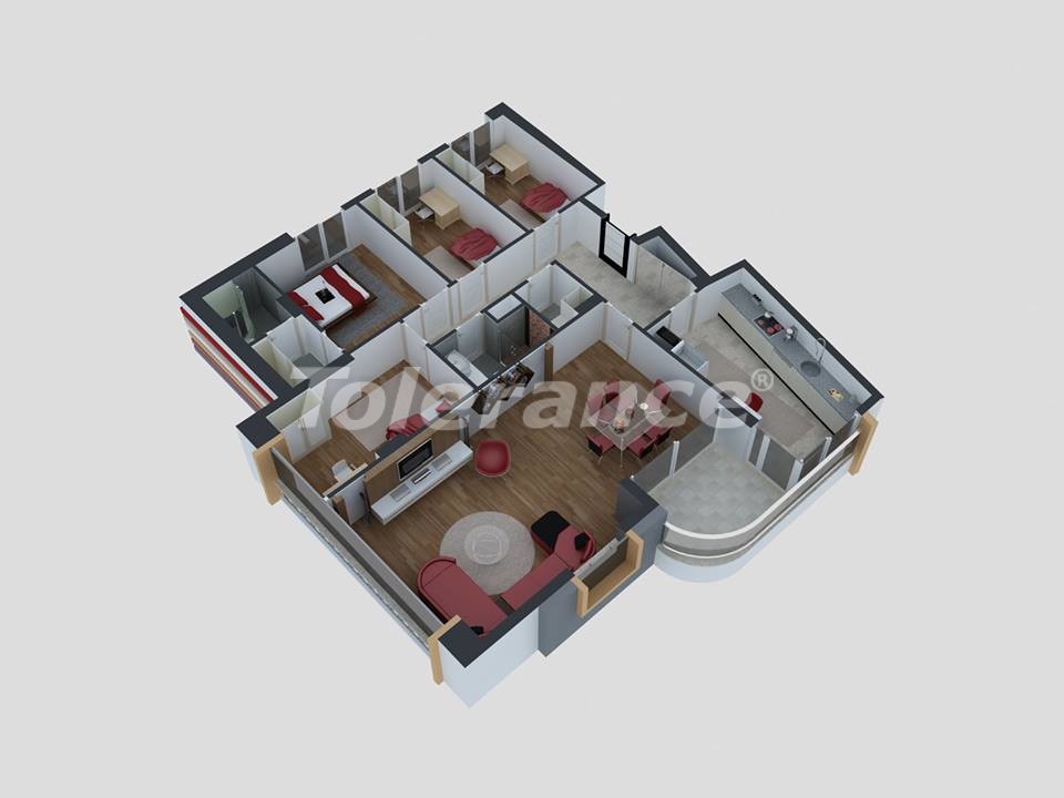 Квартира от застройщика в Коньяалты, Анталия с бассейном: купить недвижимость в Турции - 13687
