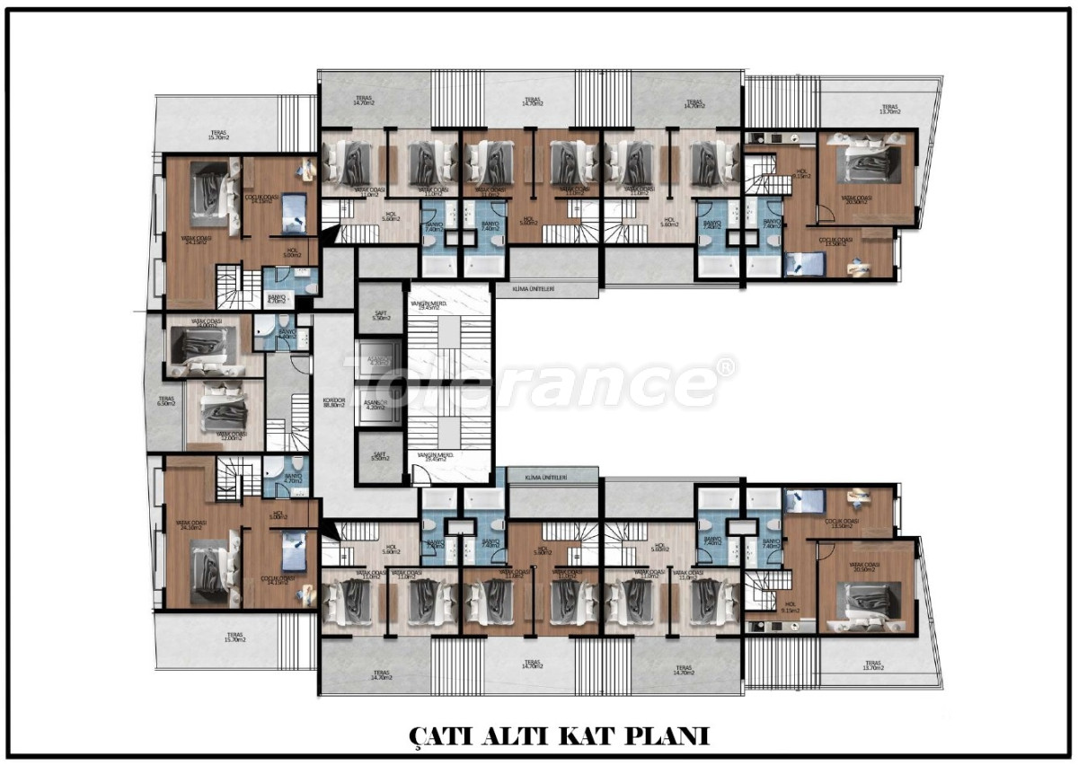 Квартира от застройщика в Коньяалты, Анталия с бассейном: купить недвижимость в Турции - 137270
