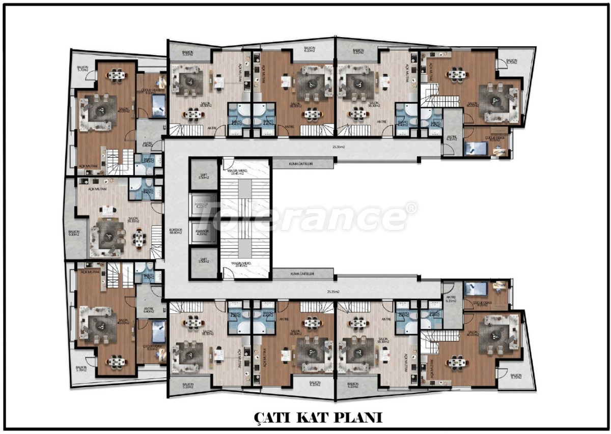 Квартира от застройщика в Коньяалты, Анталия с бассейном: купить недвижимость в Турции - 137271