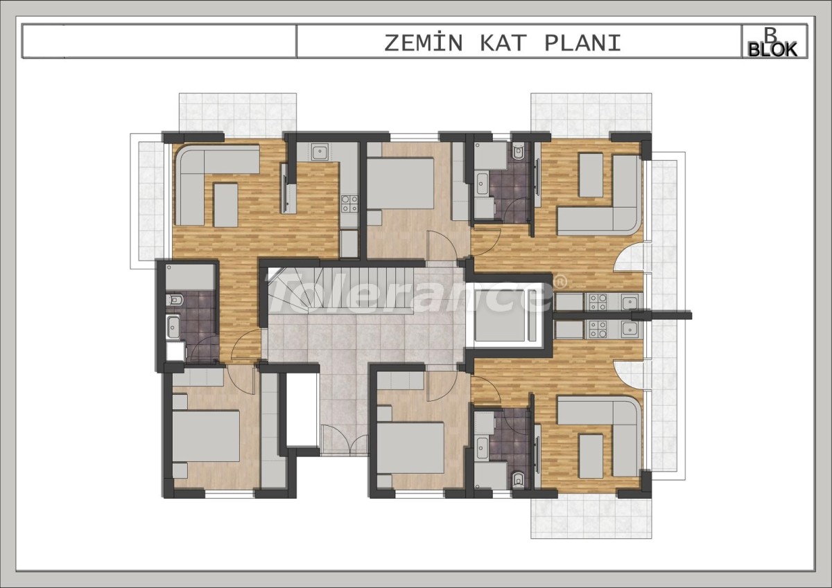Квартира от застройщика в Коньяалты, Анталия с бассейном: купить недвижимость в Турции - 23695