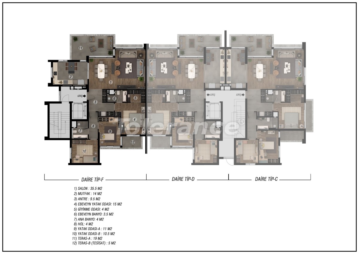 Квартира от застройщика в Коньяалты, Анталия с бассейном: купить недвижимость в Турции - 42244