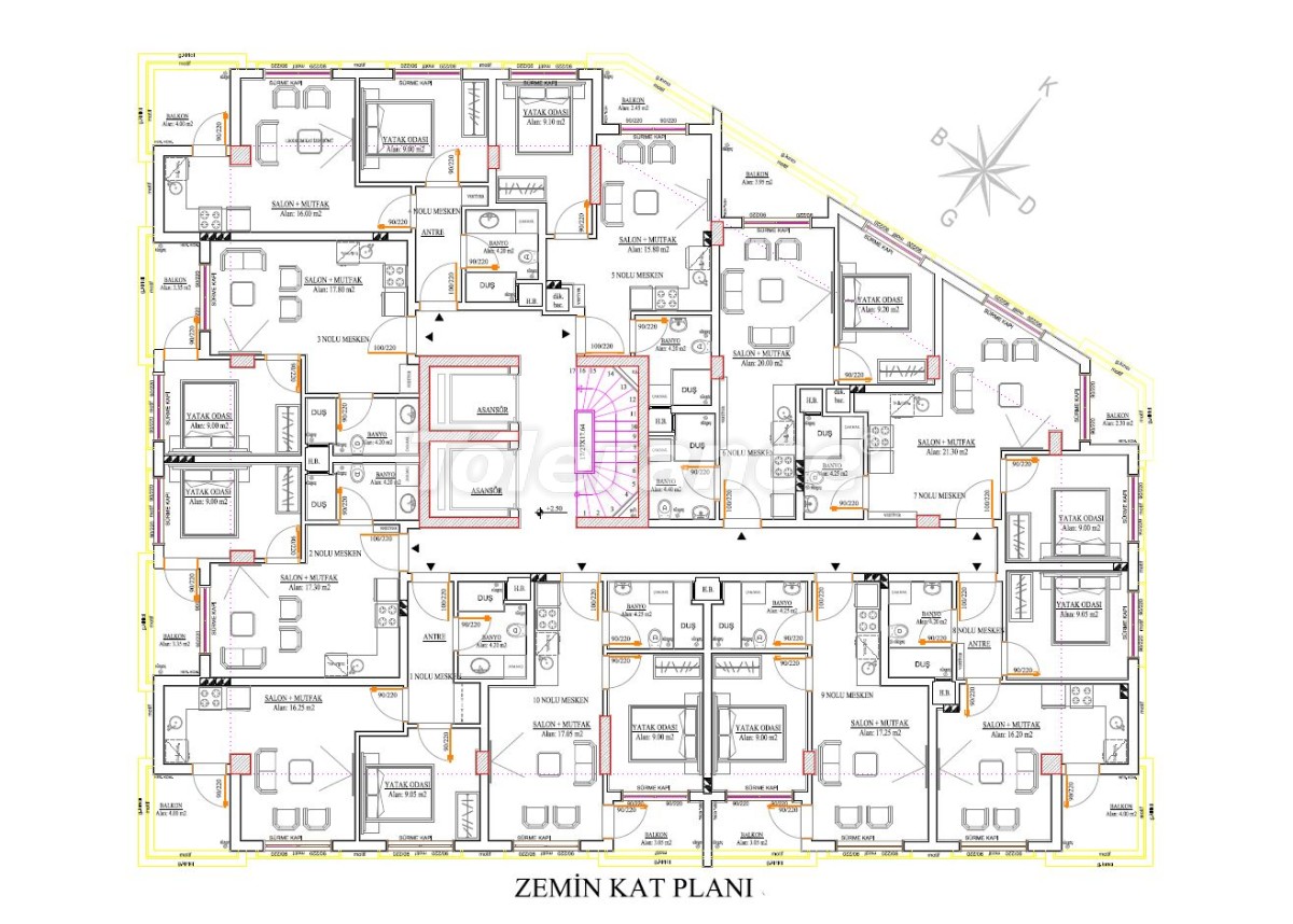 Квартира от застройщика в Коньяалты, Анталия с бассейном: купить недвижимость в Турции - 49187