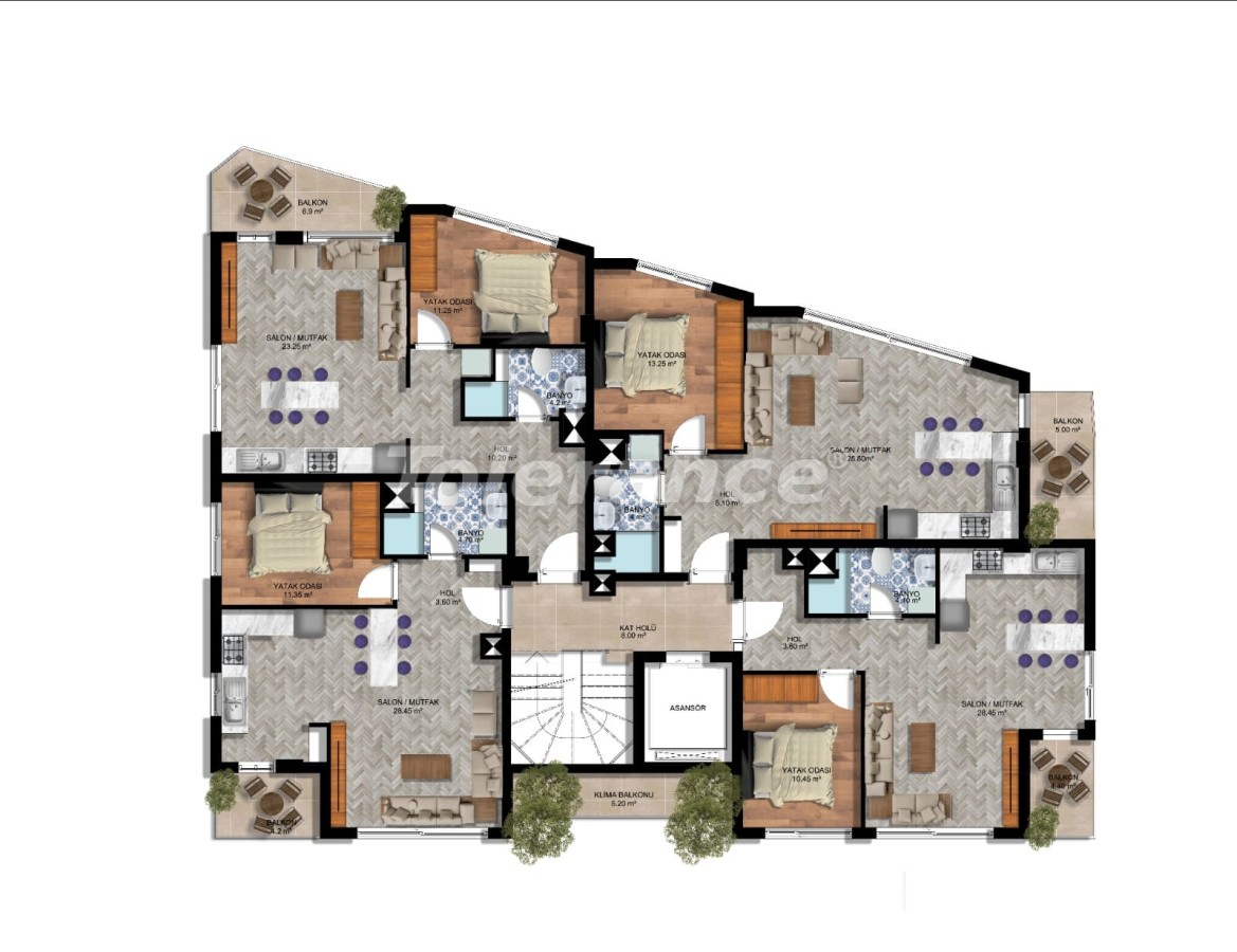 Квартира от застройщика в Коньяалты, Анталия: купить недвижимость в Турции - 53244