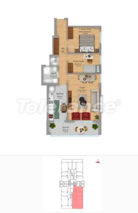 Квартира от застройщика в Кючюкчекмедже, Стамбул в рассрочку: купить недвижимость в Турции - 27006