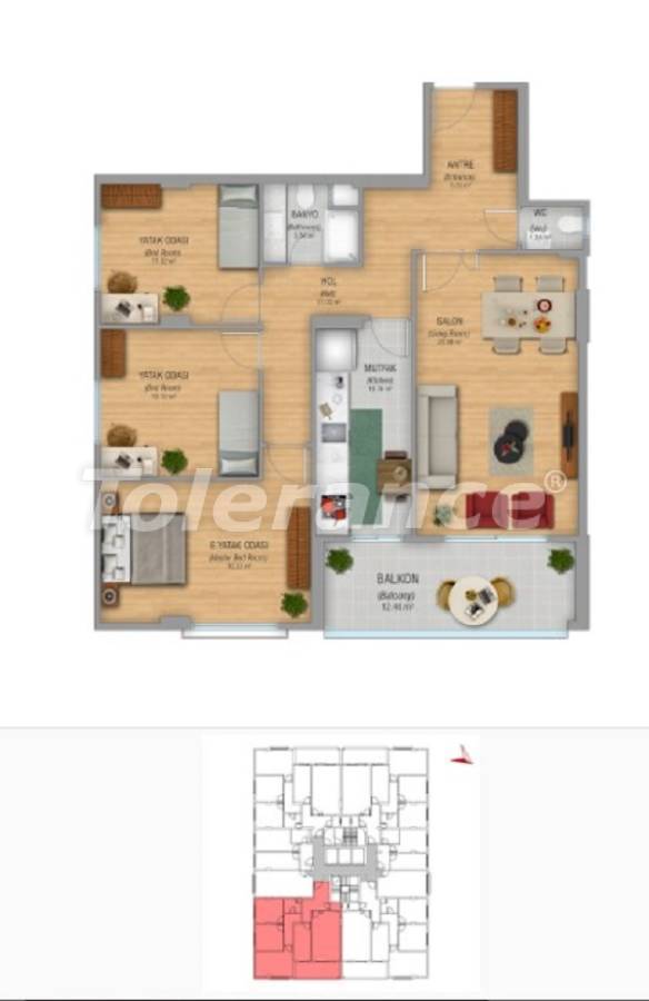 Квартира от застройщика в Кючюкчекмедже, Стамбул в рассрочку: купить недвижимость в Турции - 27007