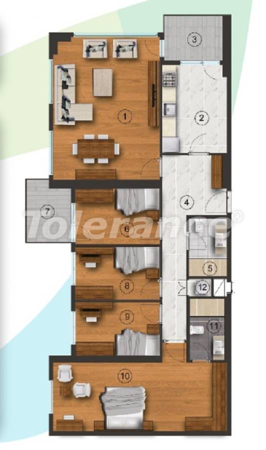Квартира от застройщика в Кючюкчекмедже, Стамбул в рассрочку: купить недвижимость в Турции - 27095