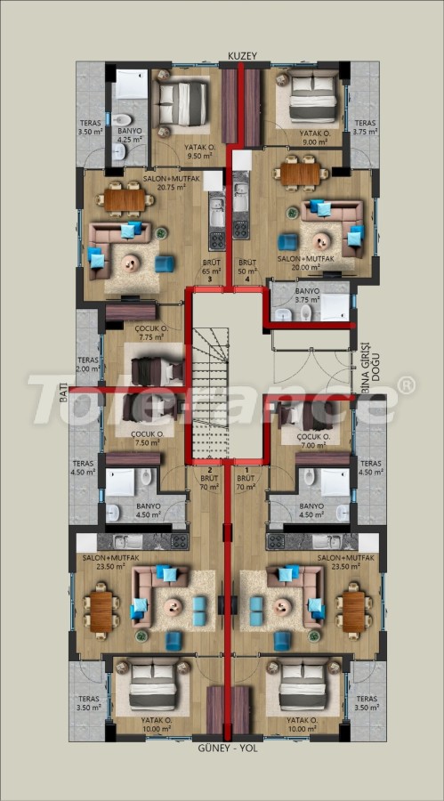 Квартира от застройщика в Кунду, Анталия с бассейном: купить недвижимость в Турции - 39725