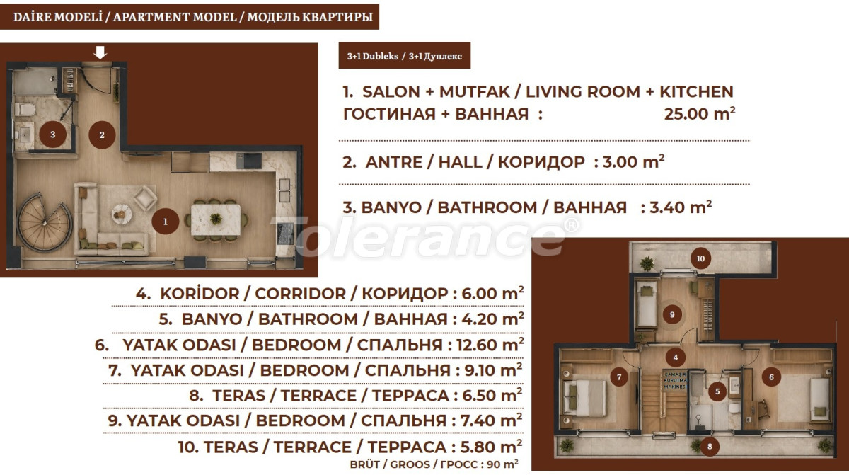 Квартира от застройщика в Лара, Анталия в рассрочку: купить недвижимость в Турции - 144022