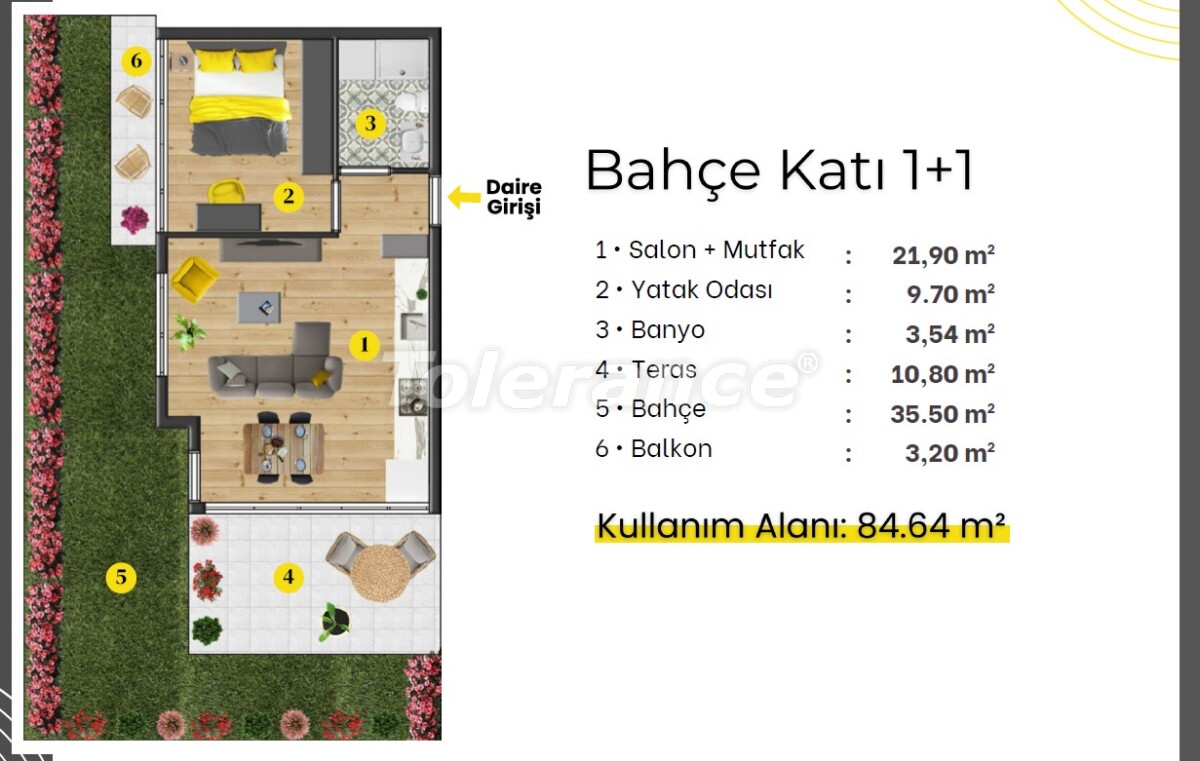 Квартира от застройщика в Лара, Анталия с бассейном: купить недвижимость в Турции - 59632