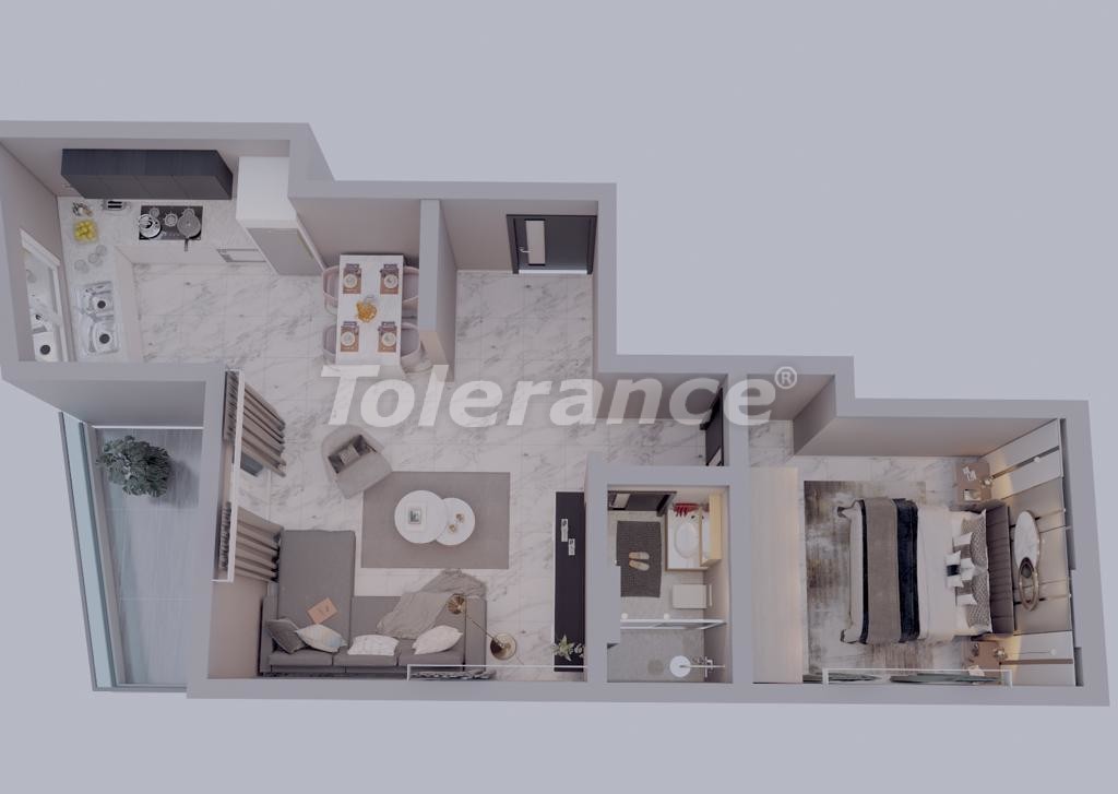 Квартира в Махмутлар, Аланья с бассейном: купить недвижимость в Турции - 33702