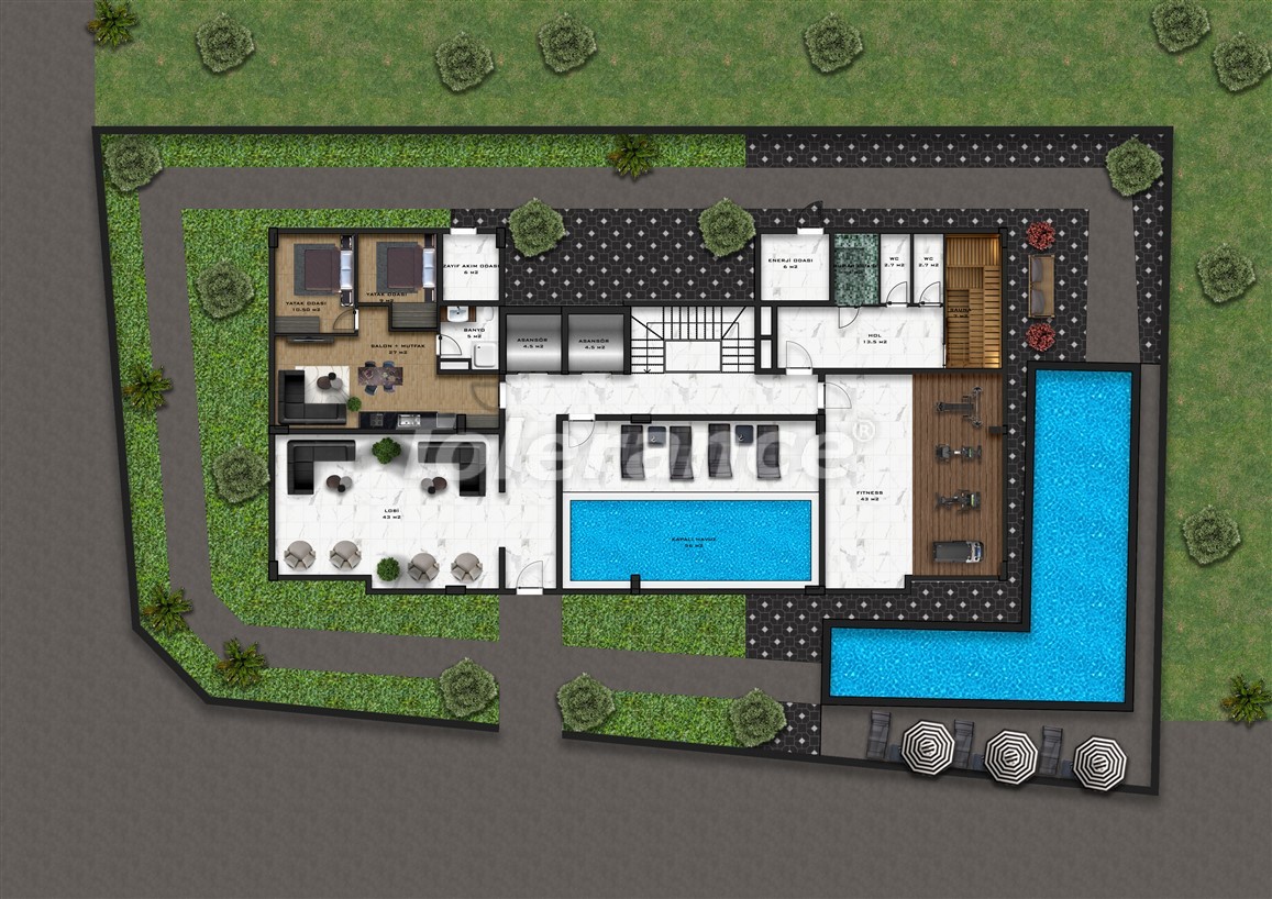 Квартира в Махмутлар, Аланья с бассейном: купить недвижимость в Турции - 49843