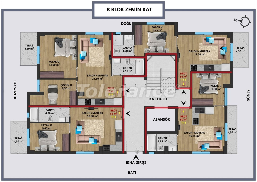 Квартира от застройщика в Муратпаша, Анталия в рассрочку: купить недвижимость в Турции - 102102