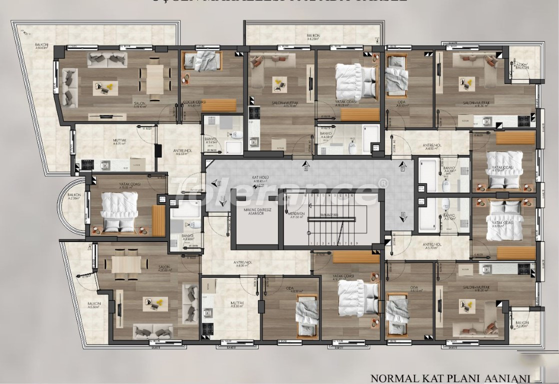 Квартира от застройщика в Муратпаша, Анталия в рассрочку: купить недвижимость в Турции - 132252