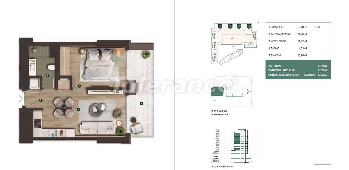 Квартира от застройщика в Муратпаша, Анталия с бассейном в рассрочку: купить недвижимость в Турции - 133837