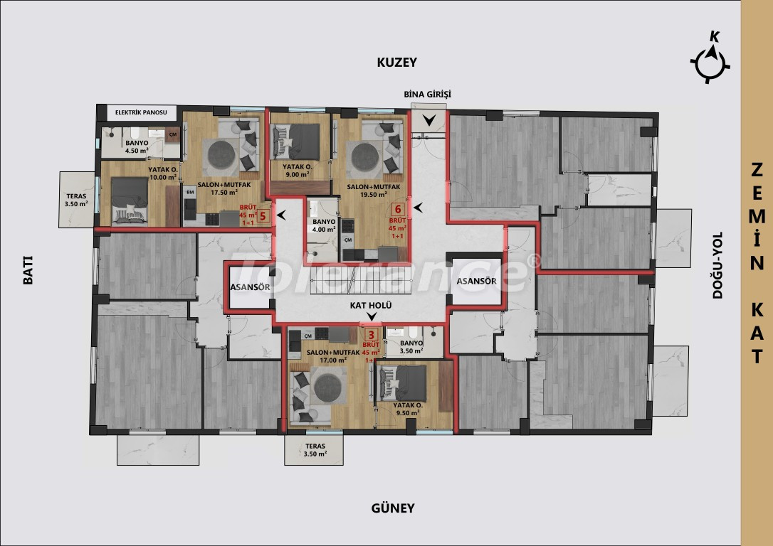 Квартира от застройщика в Муратпаша, Анталия в рассрочку: купить недвижимость в Турции - 137372