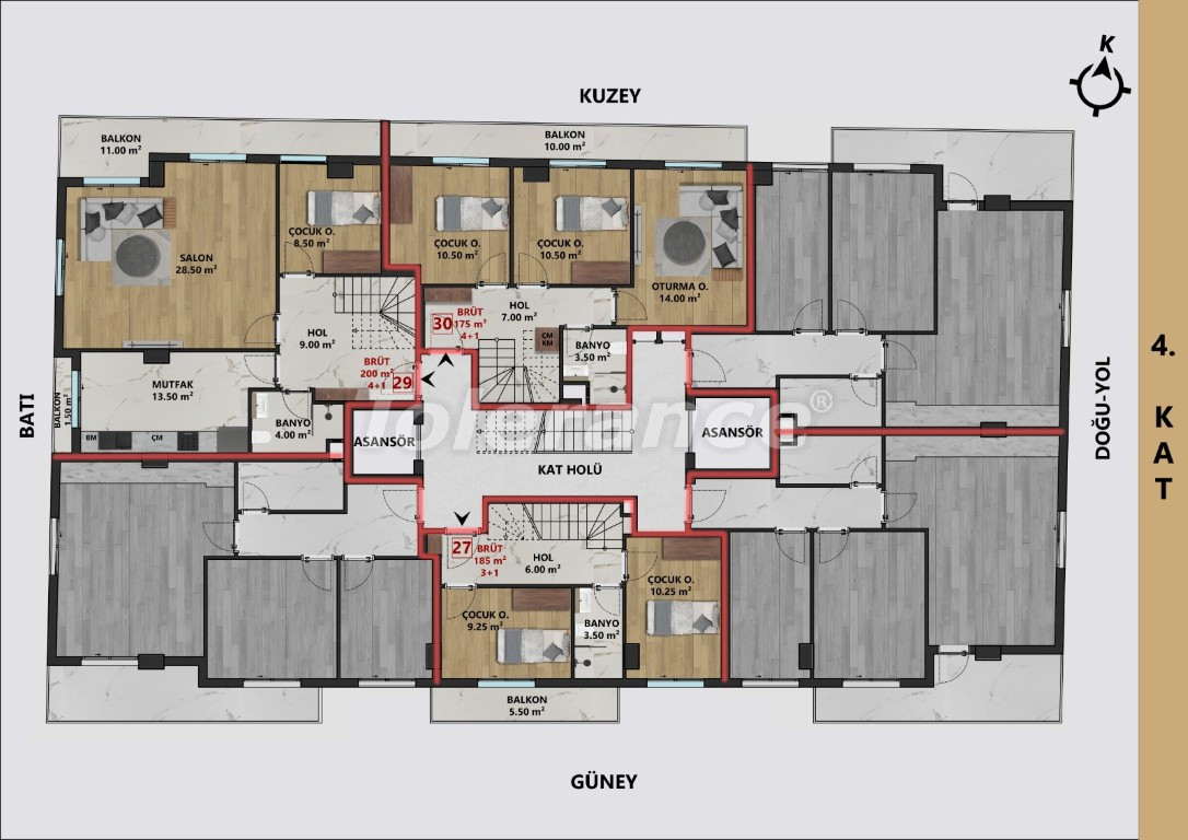 Квартира от застройщика в Муратпаша, Анталия в рассрочку: купить недвижимость в Турции - 137376