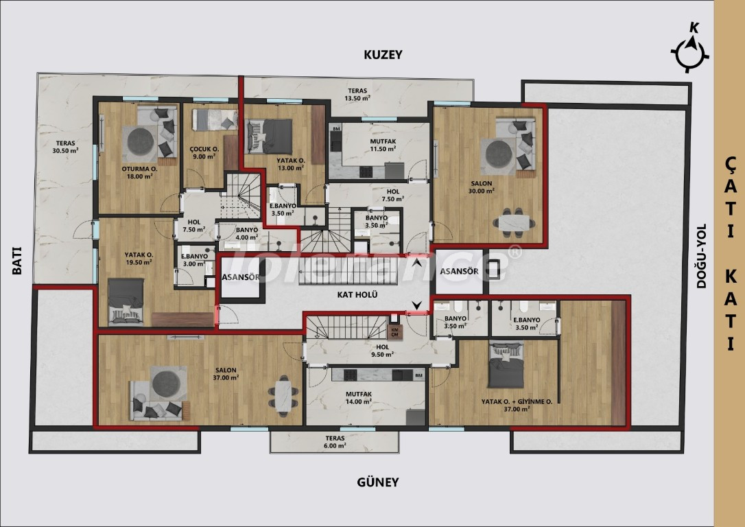 Квартира от застройщика в Муратпаша, Анталия в рассрочку: купить недвижимость в Турции - 137377