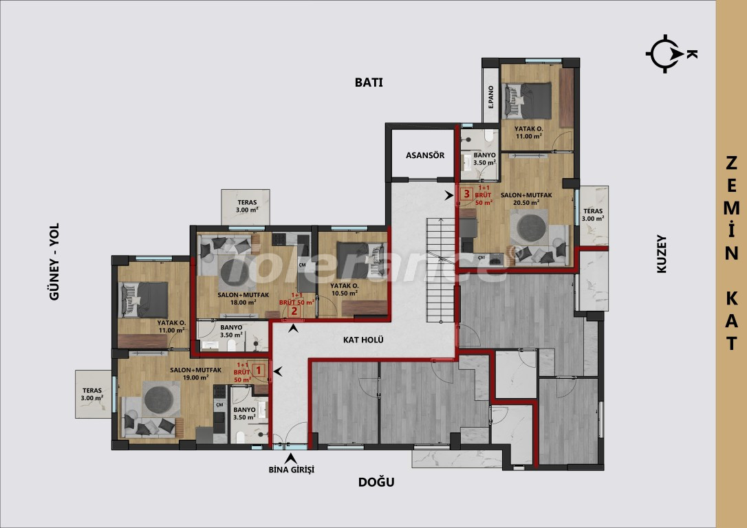Квартира от застройщика в Муратпаша, Анталия в рассрочку: купить недвижимость в Турции - 138003