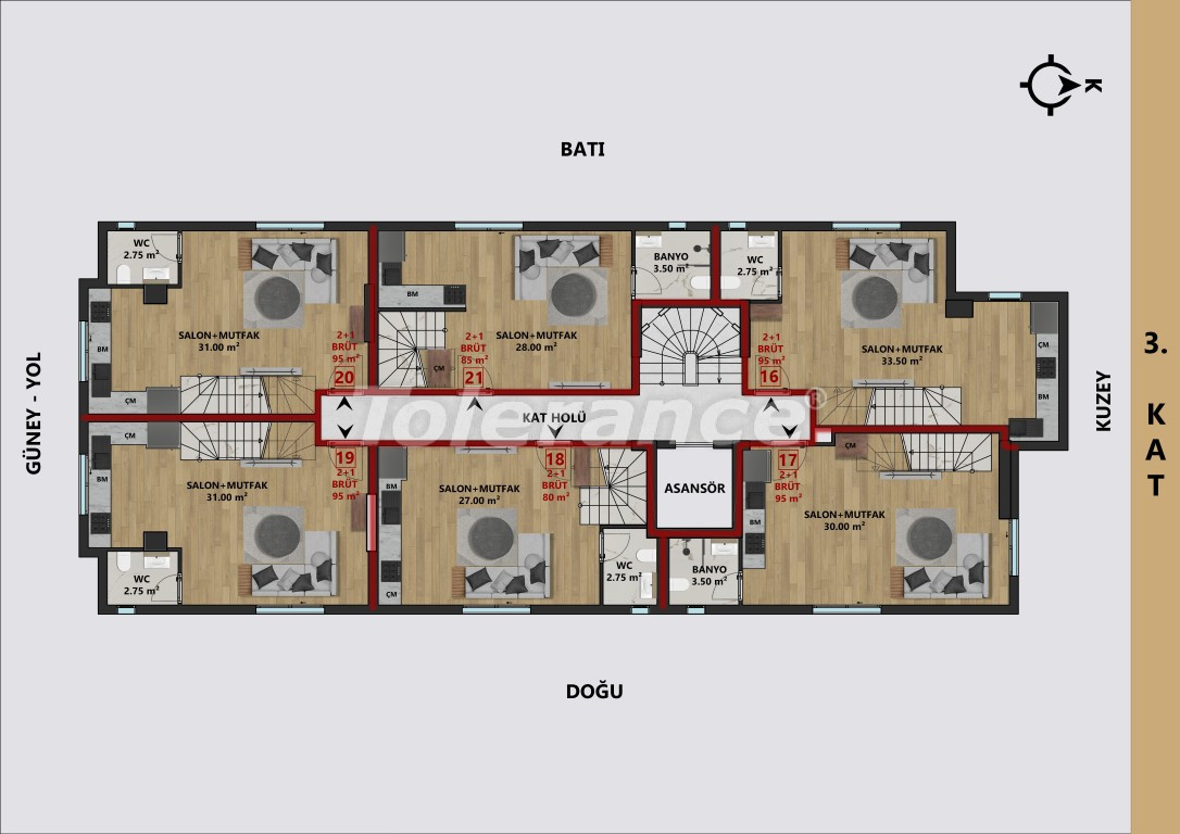 Квартира от застройщика в Муратпаша, Анталия в рассрочку: купить недвижимость в Турции - 138008