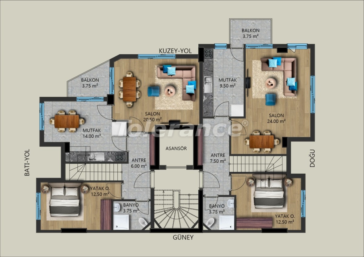 Квартира от застройщика в Муратпаша, Анталия: купить недвижимость в Турции - 40029