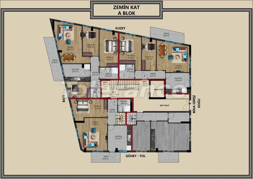 Квартира от застройщика в Муратпаша, Анталия: купить недвижимость в Турции - 44713